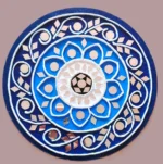 lippan art with Blue and white with mirrors